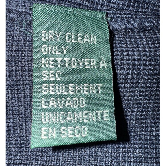 Ralph Lauren Merino Wool Jacket Size L Petite Navy Blue Gold Buttons - Picture 8 of 9